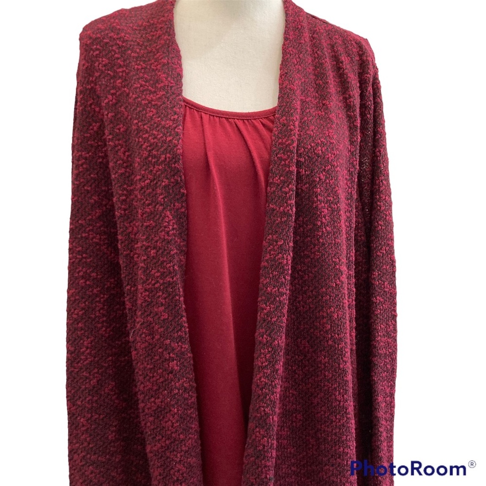 White Stag 1-Piece Shirt-Sweater Set, Size 16/18 Dark Red - Picture 2 of 9
